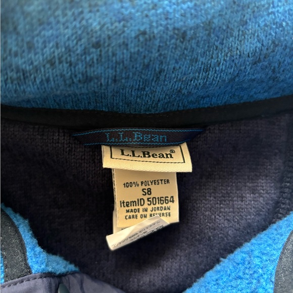 Llbean Quarter Zip Boys Sweater. Size 8 - Picture 6 of 6